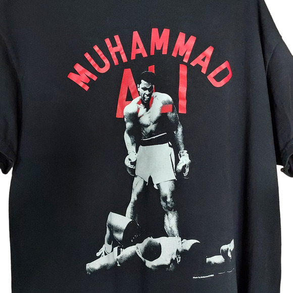 Muhammad Ali Men's Thresh Graphic Retro Style Crew Neck Tee Black T-Shirt XL - Picture 3 of 4